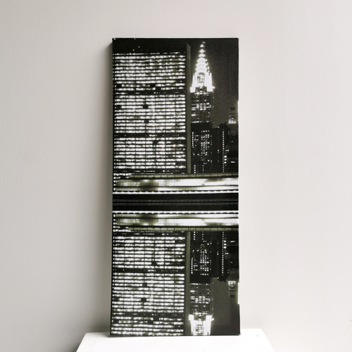 canvastaulu New York yö pilvenpiirtäjä 30cm x 70cm