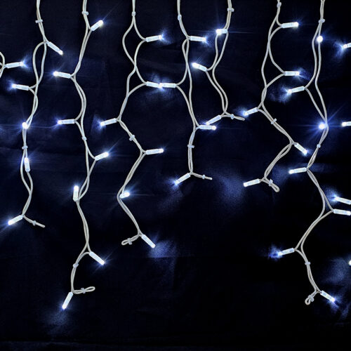 valoverho icicle kylmä LED valkoinen johto